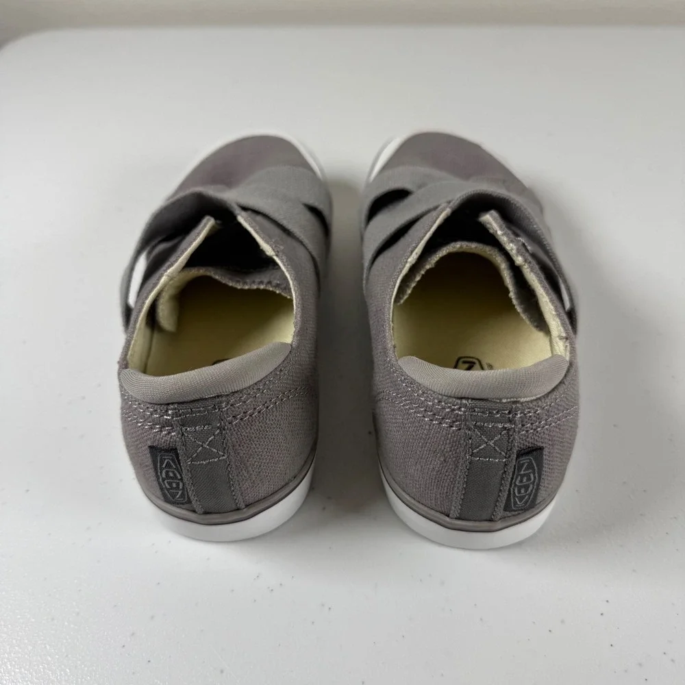 KEEN Womens 5.5 Elsa III Gore Slip On Canvas Shoes Gray Gorpcore Comfort Sneaker